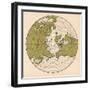 Map Showing the Route Taken by LZ 127 Graf Zeppelin on its Passage around the Globe in 1929, 1932-null-Framed Giclee Print