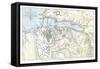 Map Showing the Siege of Sevastopol, Crimean War, 1854-1855-Robert Walker-Framed Stretched Canvas
