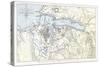Map Showing the Siege of Sevastopol, Crimean War, 1854-1855-Robert Walker-Stretched Canvas
