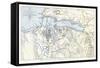Map Showing the Siege of Sevastopol, Crimean War, 1854-1855-Robert Walker-Framed Stretched Canvas
