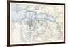 Map Showing the Siege of Sevastopol, Crimean War, 1854-1855-Robert Walker-Framed Giclee Print