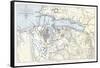 Map Showing the Siege of Sevastopol, Crimean War, 1854-1855-Robert Walker-Framed Stretched Canvas