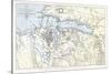 Map Showing the Siege of Sevastopol, Crimean War, 1854-1855-Robert Walker-Stretched Canvas