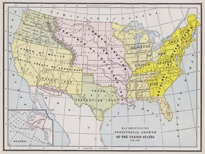 39 Map Showing the Territorial Growth - Map Showing The Territorial Growth Of The United States Coloured Engraving U L Q1RJSJ70