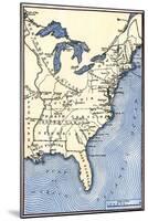 Map Showing the Thirteen Colonies Which Joined Together as the Original Thirteen States in 1776-null-Mounted Giclee Print