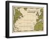 Map Showing the Transatlantic Routes Taken by LZ 126 in October-null-Framed Giclee Print