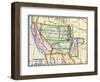 Map Showing the Western Us Territories after the Compromise of 1850-null-Framed Giclee Print