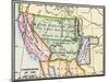 Map Showing the Western Us Territories after the Compromise of 1850-null-Mounted Giclee Print