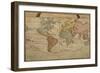 Map Showing the World Trade Shipping Routes, Cartography by Pierre Duval-null-Framed Giclee Print