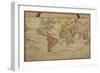 Map Showing the World Trade Shipping Routes, Cartography by Pierre Duval-null-Framed Giclee Print