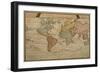 Map Showing the World Trade Shipping Routes, Cartography by Pierre Duval-null-Framed Giclee Print