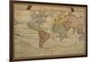 Map Showing the World Trade Shipping Routes, Cartography by Pierre Duval-null-Framed Giclee Print