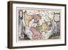 Map Showing Track of Magellan's Voyage around the World-null-Framed Giclee Print