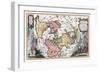 Map Showing Track of Magellan's Voyage around the World-null-Framed Giclee Print