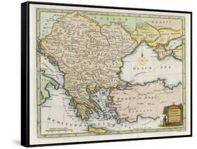 Map Showing Turkey in Europe and Its Neighbouring European States of the Balkans-T. Conder-Framed Stretched Canvas