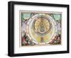 Map showing Tycho Brahe's system of planetary orbits, 1660-1661-Andreas Cellarius-Framed Giclee Print