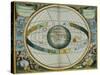 Map Showing Tycho Brahe's System of Planetary Orbits Around the Earth-Andreas Cellarius-Stretched Canvas