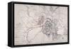 Map: Siege Of Atlanta 1864-null-Framed Stretched Canvas