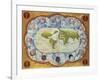 Map Tracing Magellan's World Voyage, Once Owned by Charles V, 1545-Battista Agnese-Framed Giclee Print