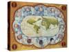 Map Tracing Magellan's World Voyage, Once Owned by Charles V, 1545-Battista Agnese-Stretched Canvas
