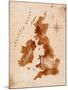 Map United Kingdom and Scotland Retro-anna42f-Mounted Art Print
