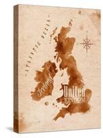 Map United Kingdom and Scotland Retro-anna42f-Stretched Canvas