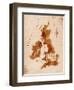 Map United Kingdom and Scotland Retro-anna42f-Framed Art Print