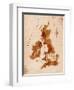 Map United Kingdom and Scotland Retro-anna42f-Framed Art Print