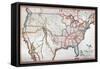 Map: United States, 1820-null-Framed Stretched Canvas