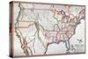 Map: United States, 1820-null-Stretched Canvas