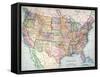 Map: United States, 1905-null-Framed Stretched Canvas