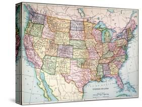 Map: United States, 1905-null-Stretched Canvas