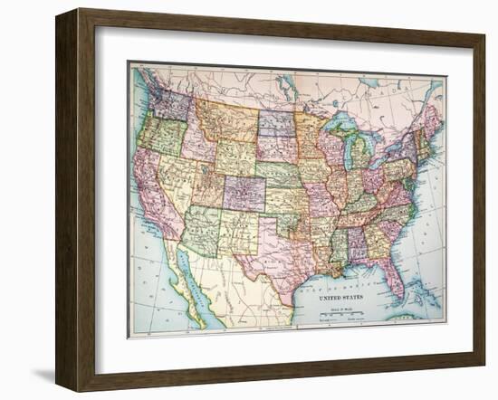 Map: United States, 1905-null-Framed Giclee Print