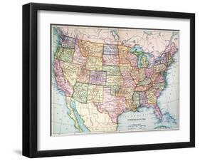 Map: United States, 1905-null-Framed Giclee Print