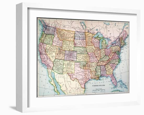 Map: United States, 1905-null-Framed Giclee Print