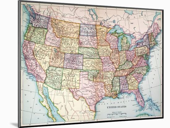 Map: United States, 1905-null-Mounted Giclee Print