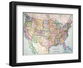 Map: United States, 1905-null-Framed Giclee Print