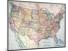 Map: United States, 1905-null-Mounted Giclee Print