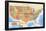 Map - USA-Trends International-Framed Poster