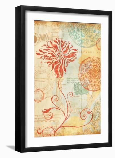 Map Wallflower I-Elizabeth Medley-Framed Art Print