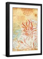 Map Wallflower II-Elizabeth Medley-Framed Art Print