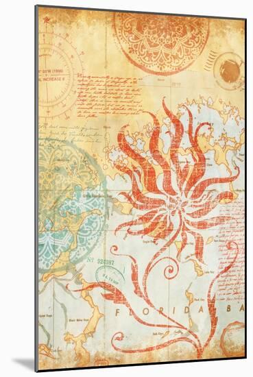 Map Wallflower II-Elizabeth Medley-Mounted Art Print