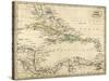 Map West Indies-null-Stretched Canvas