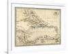 Map West Indies-null-Framed Art Print