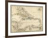 Map West Indies-null-Framed Art Print