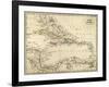 Map West Indies-null-Framed Art Print