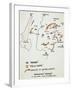 Map with Planned Roundup Raids Marked Out-null-Framed Giclee Print