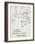 Map with Planned Roundup Raids Marked Out-null-Framed Giclee Print