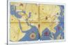 Map with the Route of the Journey in Travels of Marco Polo-null-Stretched Canvas