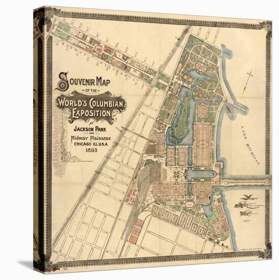 Map: World's Fair, 1893-null-Stretched Canvas